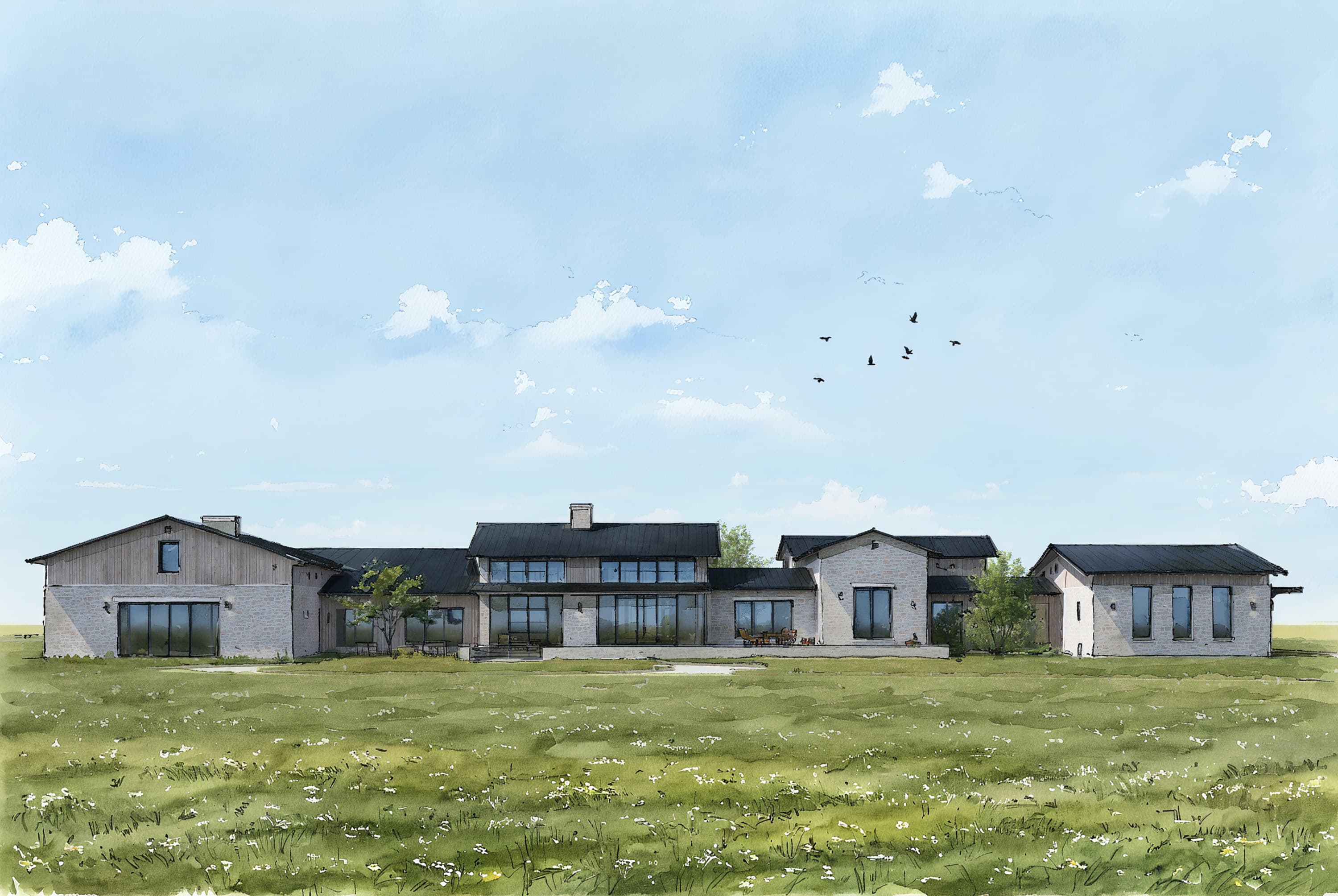 Crisp Homestead Front Elevation Heath Texas Designed by Triplett Design Group PC